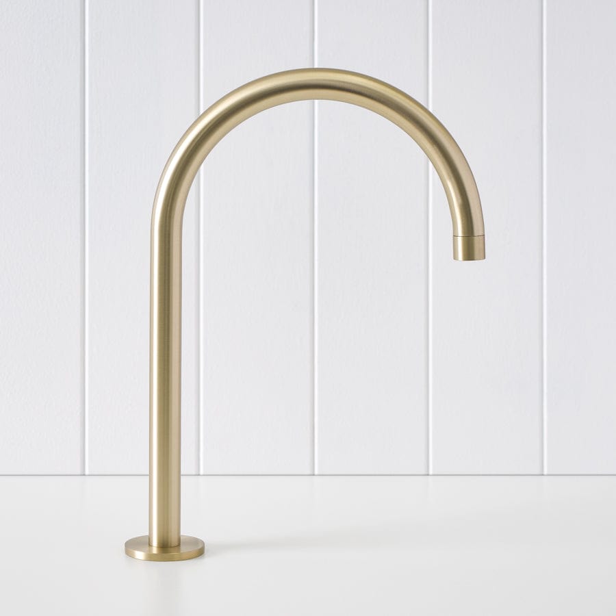 Sydney Basin Spout Warm Brushed Nickel - Elegant Bathroom Faucet for Sink, Vanity & Powder Room - Perfect for Modern and Traditional Home Decor