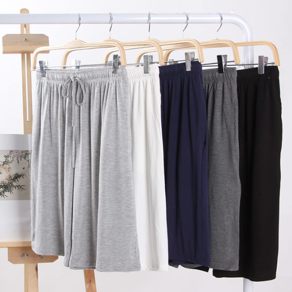 Men's Soft Modal Sleep Shorts with Pockets & Button Fly - Comfortable Lounge Pajama Bottoms for Relaxing at Home or Traveling