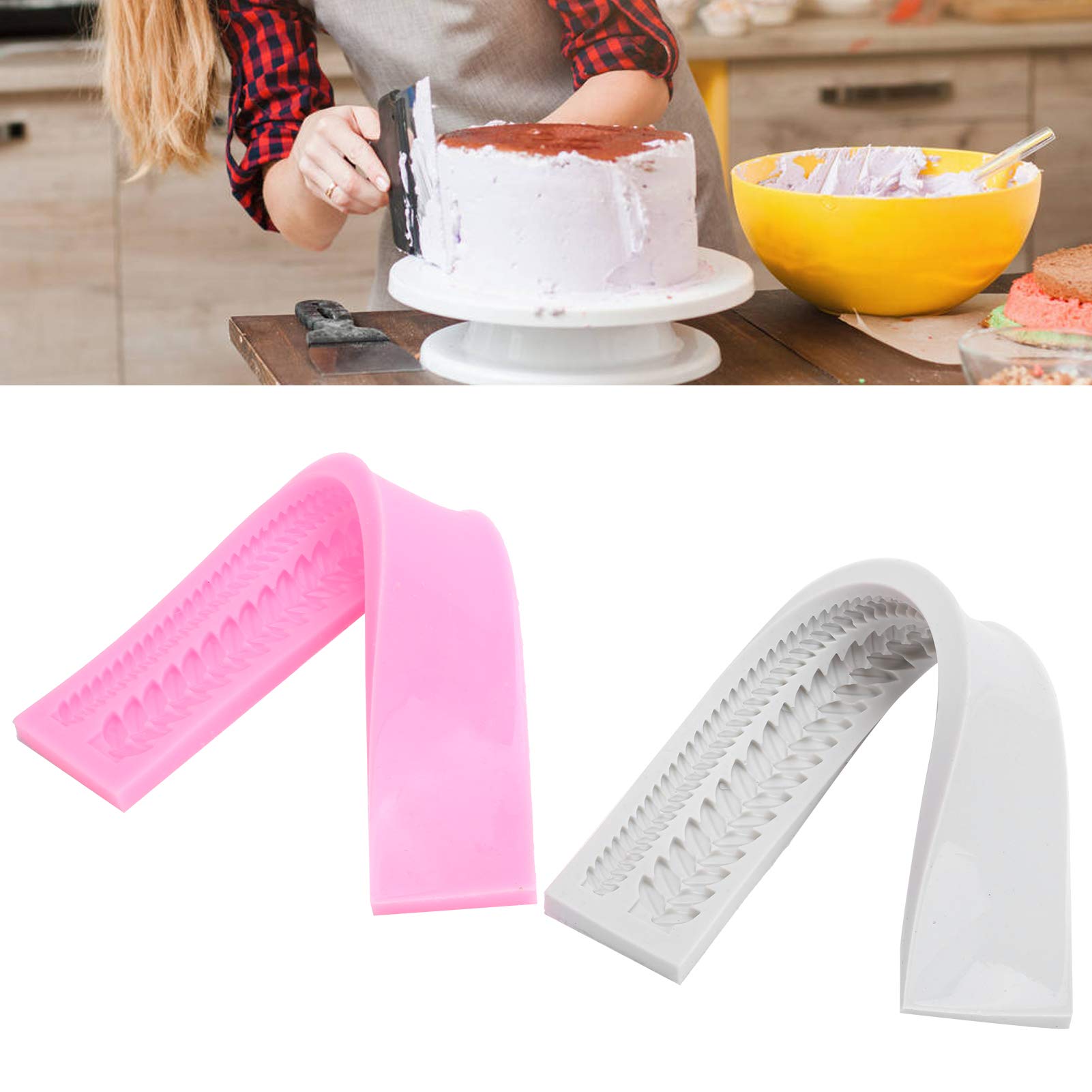 Brrnoo Silicone Cake Decorating Molds - Premium Fondant Molds & Non-Stick Baking Mat for Professional Cake Decorating | Perfect for Birthday Cakes, Wedding Cakes & DIY Baking Projects