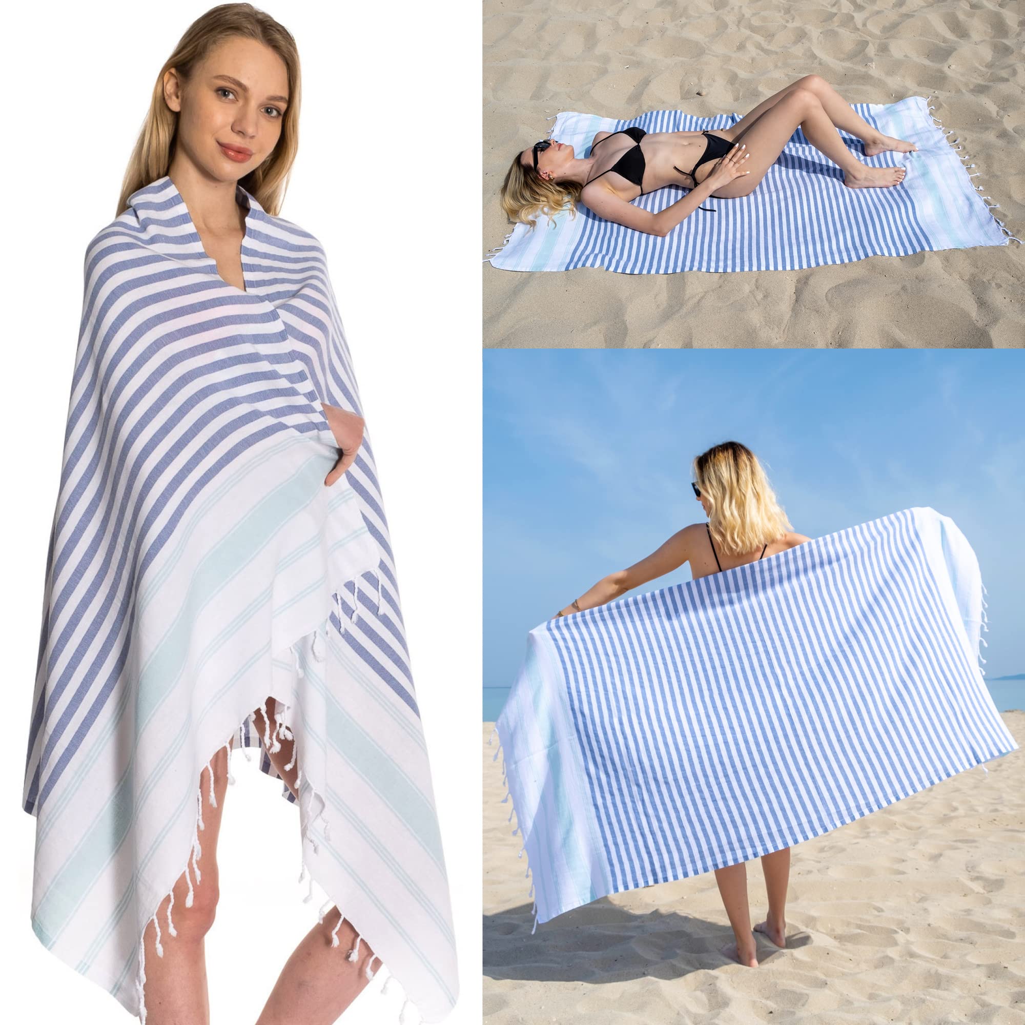DEMMEX 2022 Ibiza Ultra Soft Turkish Cotton Beach Towel - XXL 75