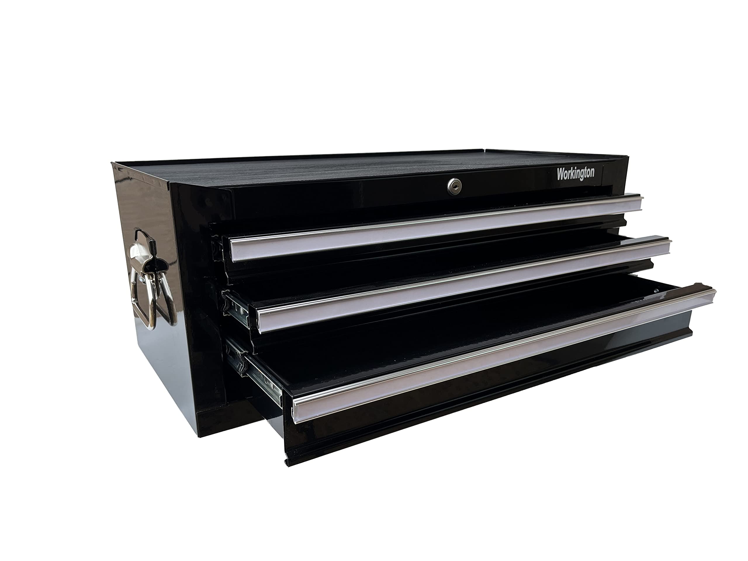 Workington Industrial 3-Drawer Portable Metal Tool Chest, 26