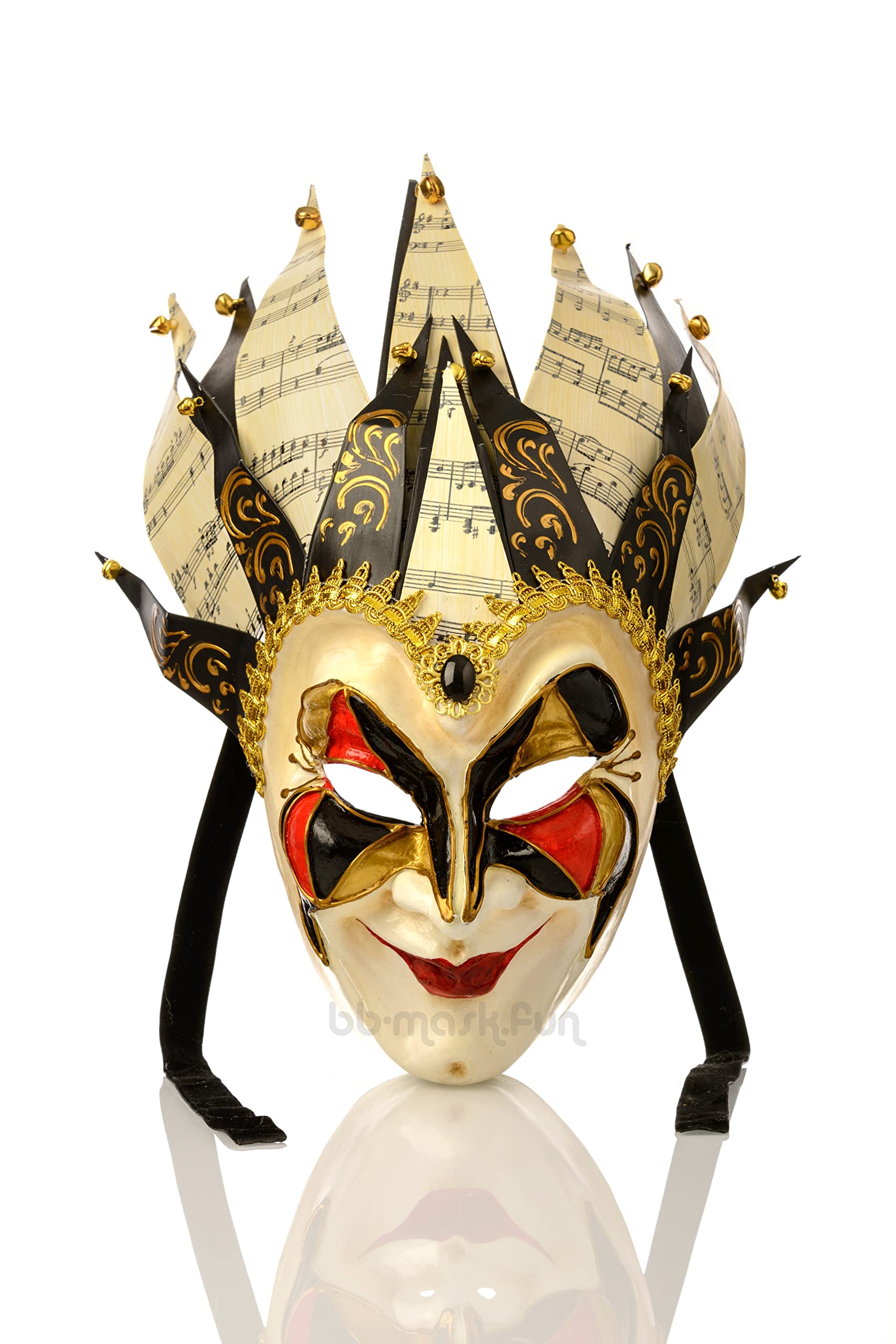 Exclusive Venetian Carnival Joker Mask - Boris Brejcha Black Edition for Tomorrowland Festival & Party | Perfect for Cosplay, Halloween, and Themed Events