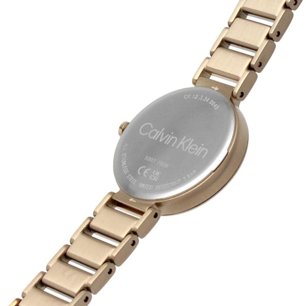Calvin Klein Minimalist Rose Gold Stainless Steel Women's Watch 25200140 - Elegant Timepiece for Office, Date Night & Special Occasions