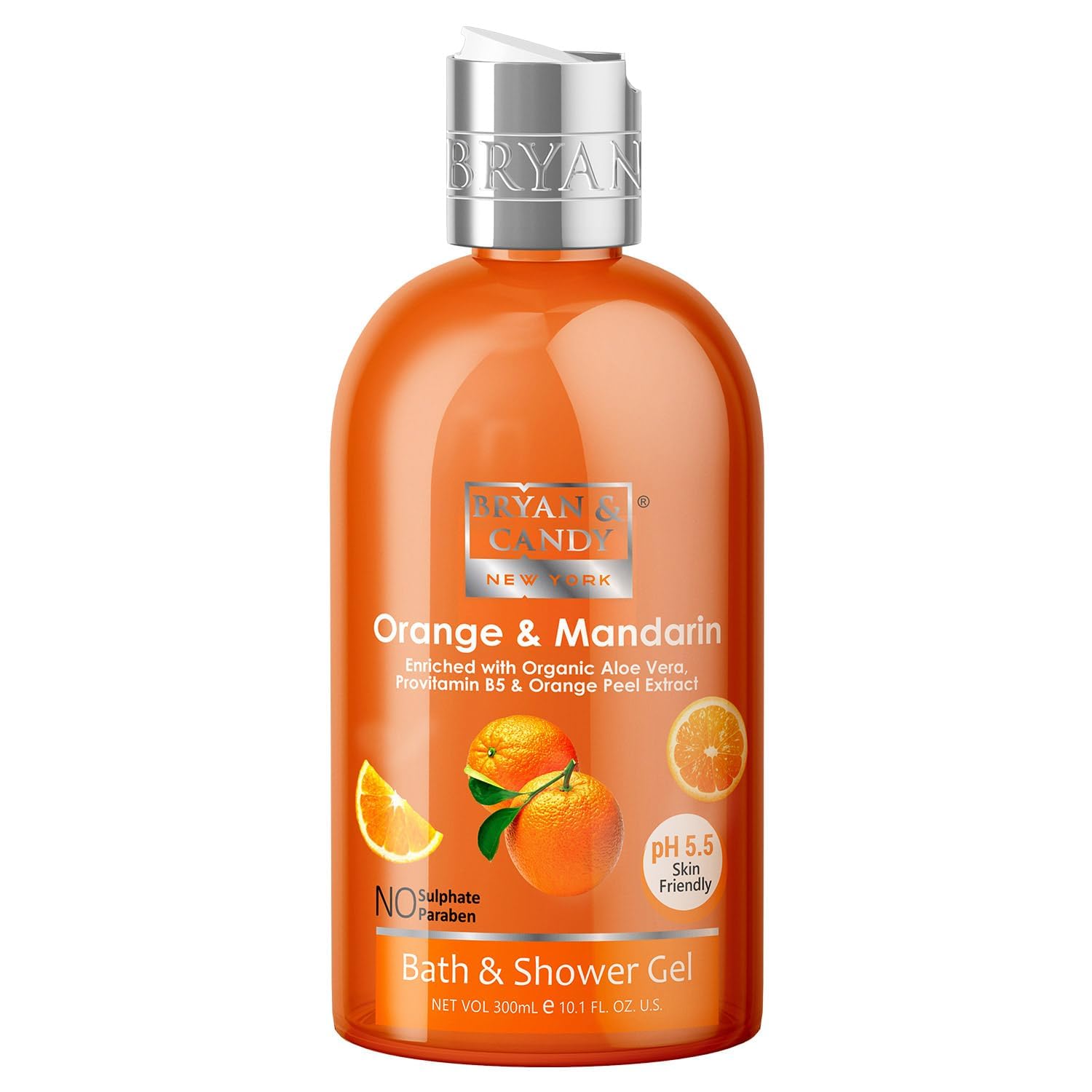 Br..yan'Candy Aloe Vera Shower Gel - Gentle Moisturizing Body Wash for Soft, Supple Skin - Orange Scented, 300ml - Perfect for Daily Hydration & Relaxing Bath Time