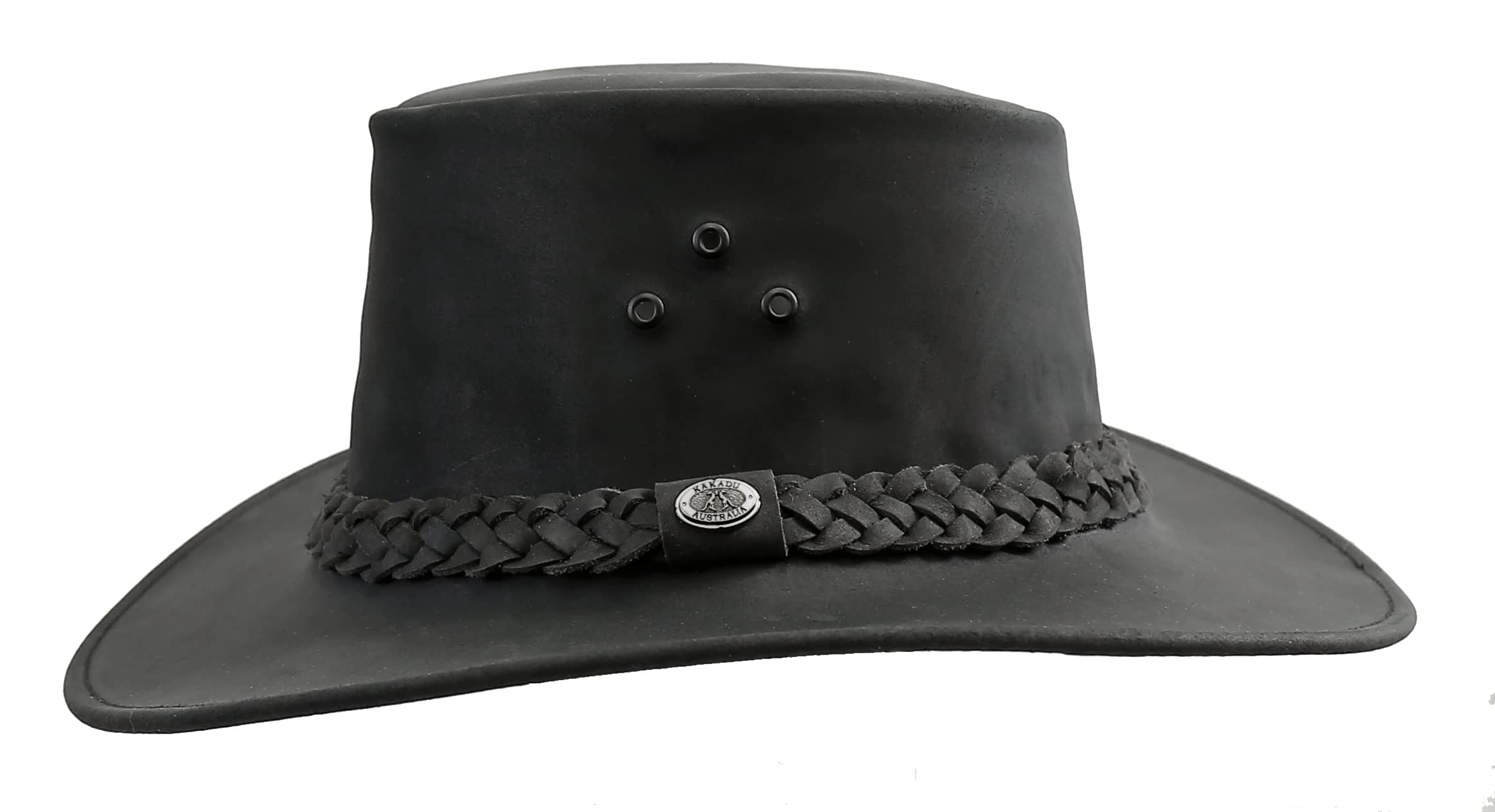 KAKADU Traders Genuine Leather Bushranger Hat - Australian Outback Style Cowboy Hat for Men & Women - Perfect for Hiking, Camping, and Outdoor Adventures