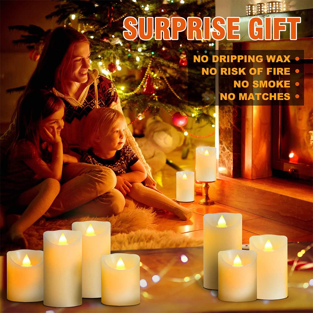 OSHINE LED Flameless Candles - 3 Pack Ivory Pillars, 300H Battery, Remote & Timer for Home Decor
