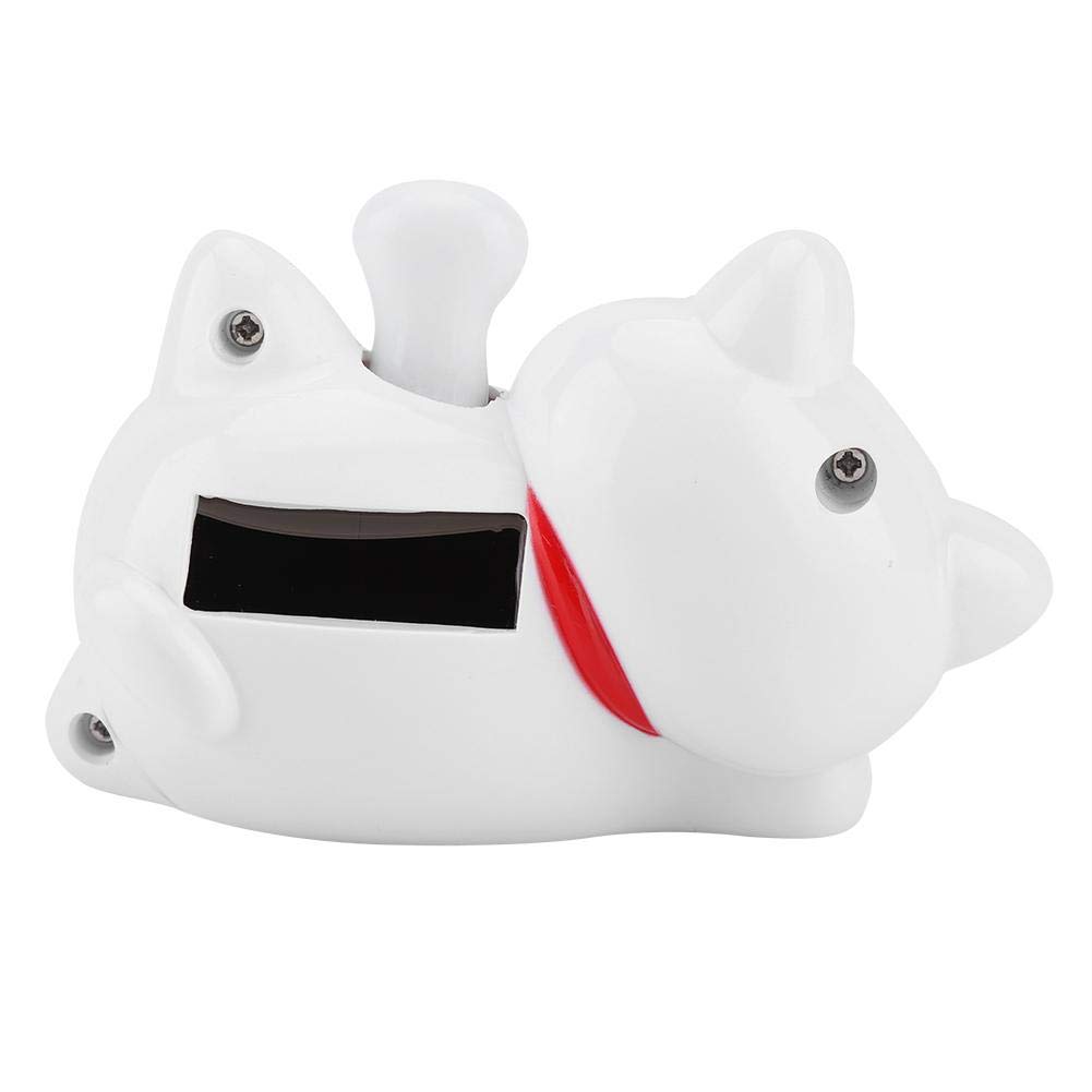 Solar Powered Lucky Cat Waving Arm - Fortune Beckoning Cat Car Decor for Good Luck & Wealth - Perfect for Dashboard, Office Desk & Home Decor