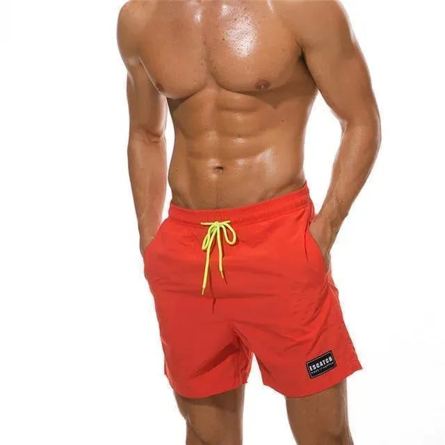 Men's Quick-Dry Drawstring Beach Shorts - Lightweight & Comfortable Swim Trunks for Swimming, Surfing & Summer Vacation