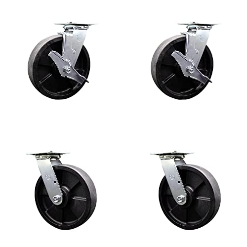 4 Swivel w/2 Brakes & 4 Swivel Locks