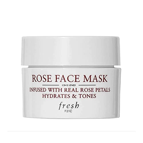 Fresh Rose Face Mask Travel Size 0.5 Ounce - Hydrating & Brightening Skincare for On-The-Go | Perfect for Travel, Gym & Daily Use