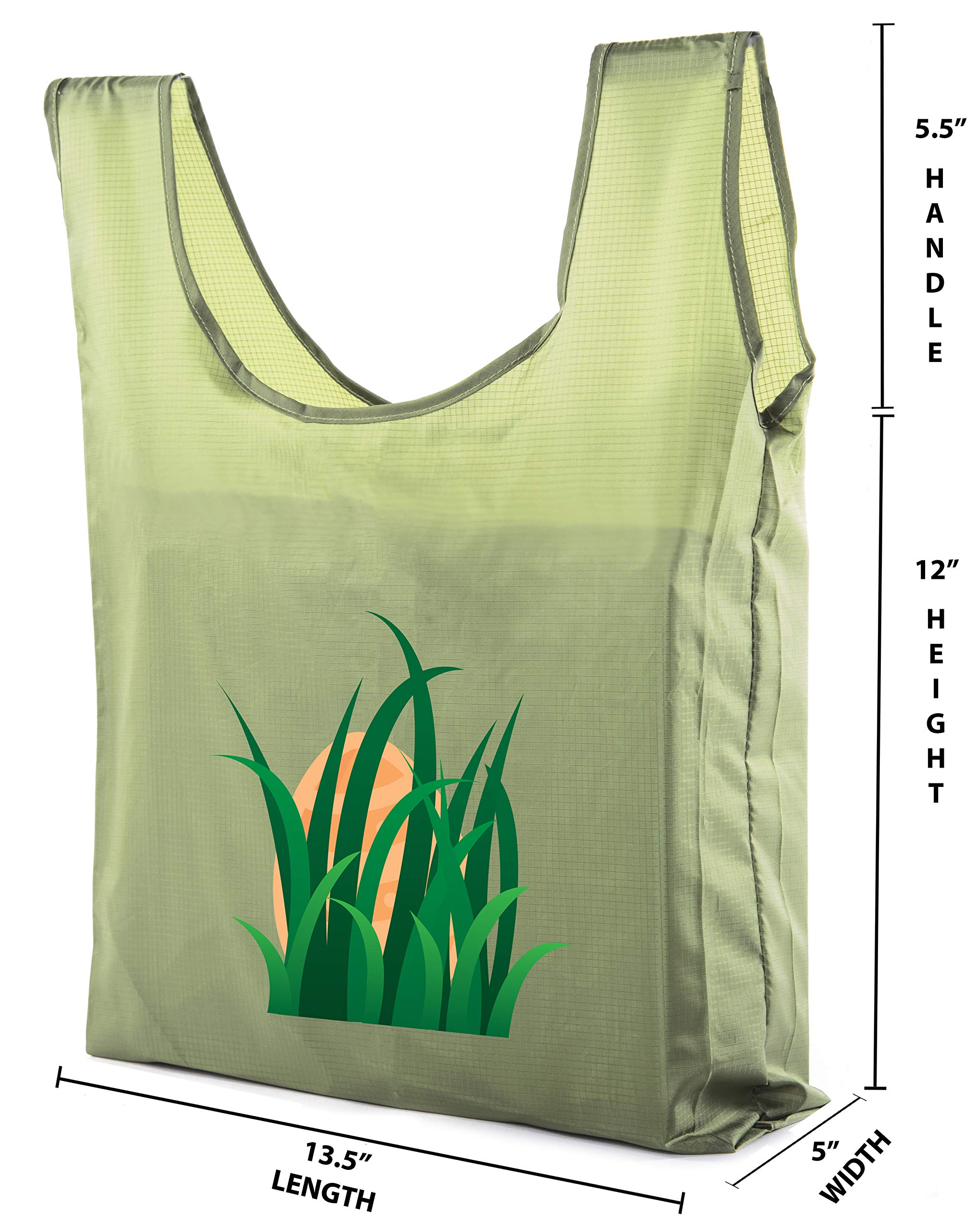 Easter Basket Bags - Bulk Reusable Grocery Tote Bags for Easter Egg Hunt, Party Favors & Spring Celebrations - No Peeking Design - Perfect for Kids Easter Gifts, Church Events & Outdoor Activities