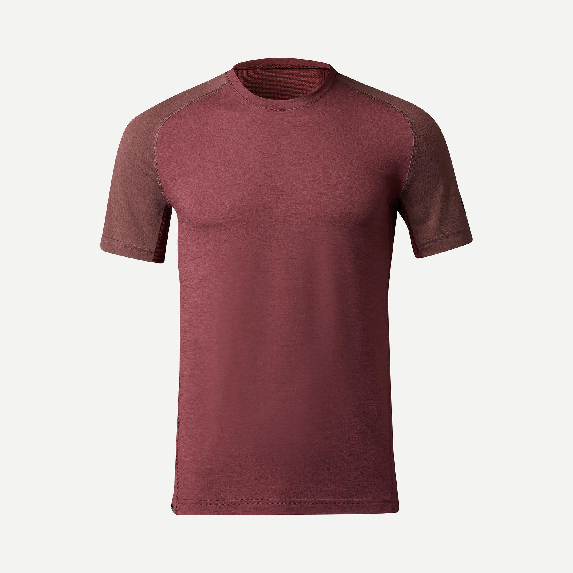 Forclaz Men's MT500 Merino Wool T-Shirt - Breathable & Odor-Resistant Hiking & Travel Base Layer for Outdoor Adventures