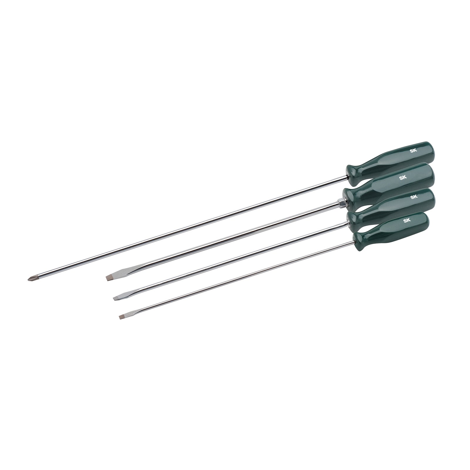 4-Piece SureGrip Extra Long Reach Screwdriver Set - Professional Magnetic Screwdriver Kit for Hard-to-Reach Areas, Automotive & Home Repairs