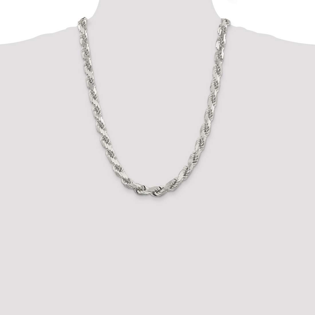 Sterling Silver Diamond-Cut Rope Chain Necklace, Bracelet & Anklet Set - Durable & Elegant Jewelry for Women, Men, Gifts & Everyday Wear