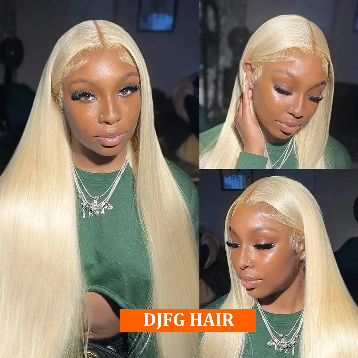 613 Blonde Human Hair Lace Front Wig 30 Inch - 13x6 HD Lace Frontal Wig 200% Density Pre-Plucked Glueless Straight Wig for Women | Perfect for Daily Wear, Cosplay, Parties & Special Occasions