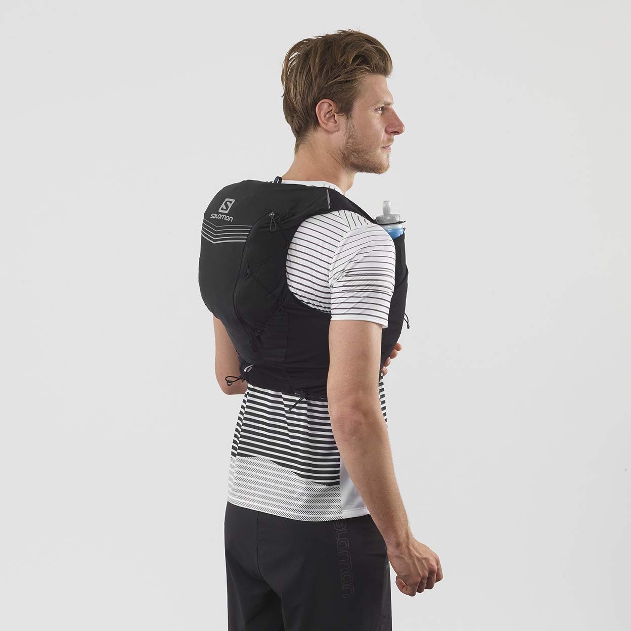 Salomon Advanced Skin 12 Set Unisex Hydration Vest Backpack for Trail Running - Lightweight & Breathable, Black, X-Small - Perfect for Long Distance Hiking, Ultra Marathons & Outdoor Adventures