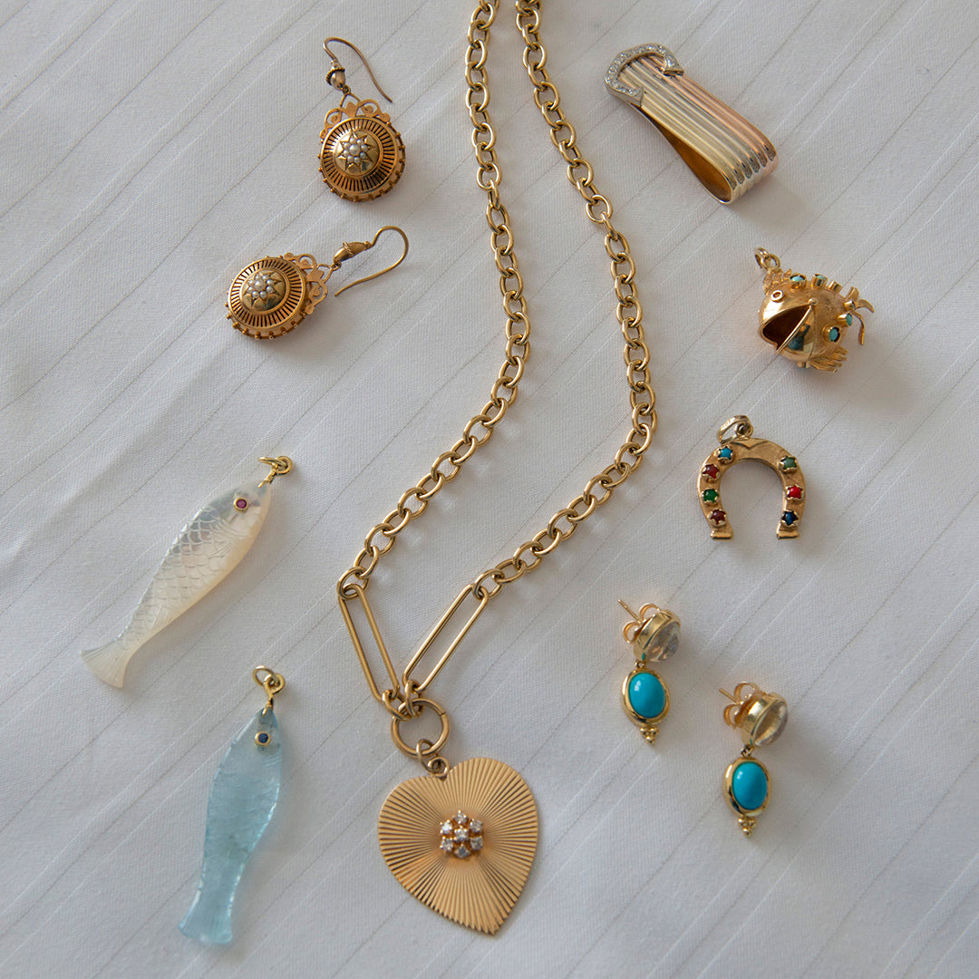 14K Gold Aquamarine & Sapphire Fish Pendant Necklace - Elegant Jewelry for Women, Perfect Gift for Birthday, Anniversary & Special Occasions