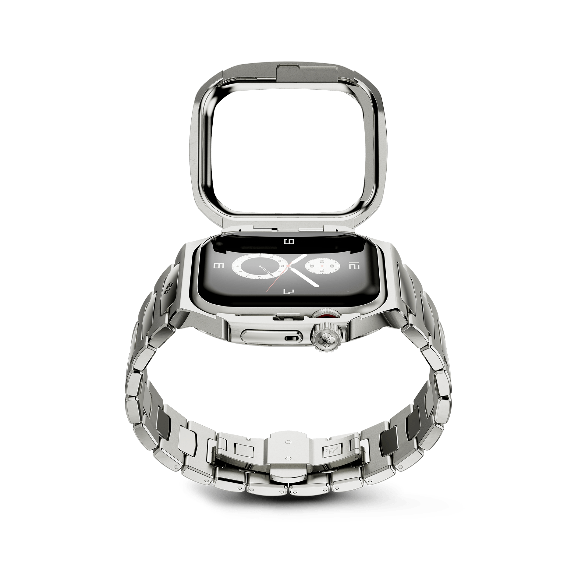 Apple Watch Case RO45 - Premium Silver Protective Cover for Apple Watch Series 1/2/3/4/5/6/7/8/SE - Slim Fit Scratch-Resistant Case with Easy Installation - Perfect for Workouts, Running & Everyday Use