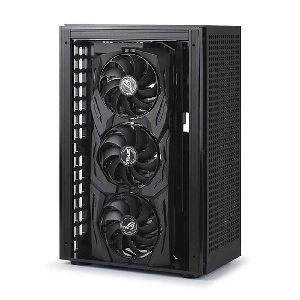 Geeek A4 Flex Mini Transparent Acrylic ITX Computer Case - Compact PC Gaming Case for Small Form Factor Builds (A70 Black) | Perfect for Home Office, Gaming Rigs & Space-Saving Desktop Setups