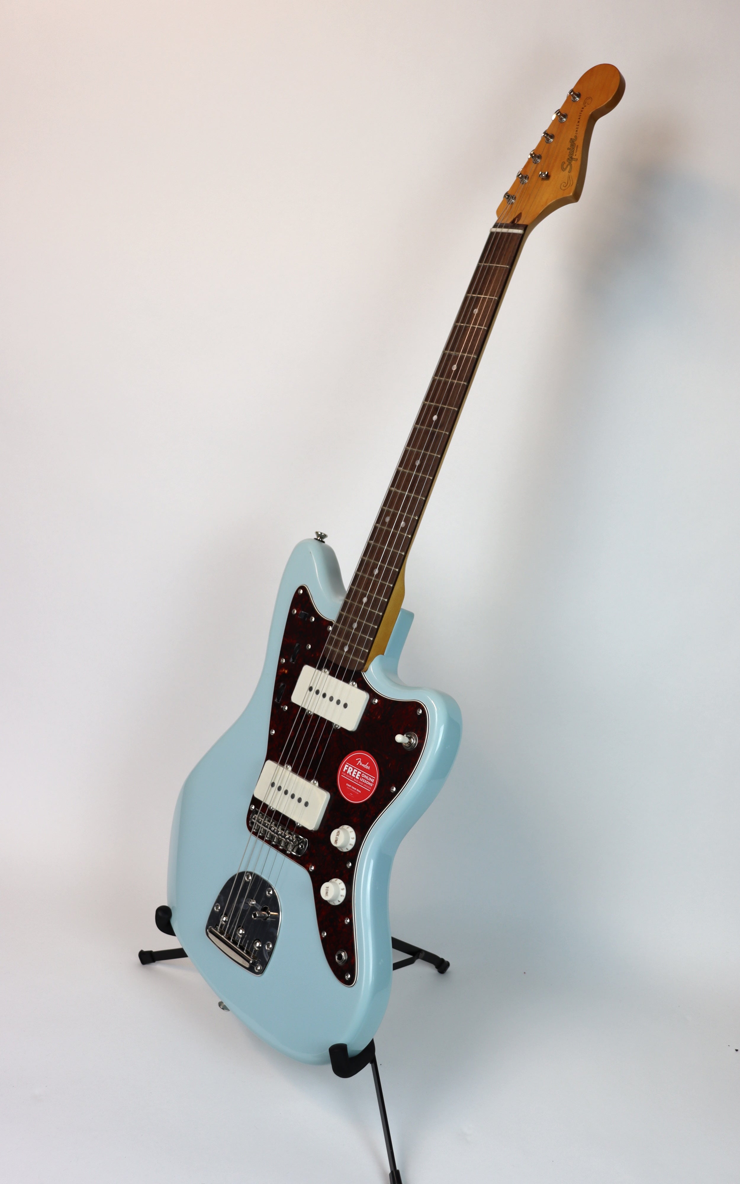 Squier Classic Vibe '60s Jazzmaster Electric Guitar in Sonic Blue - Vintage-Style Guitar for Rock, Blues & Indie Music Performances