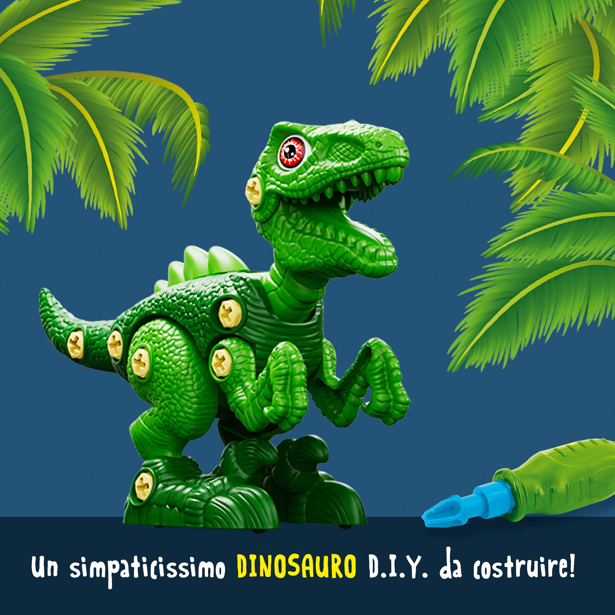 LISCIANI - I'M A GENIUS SCIENCE - Velociraptor Dinosaur Building Kit with Puzzles & Stickers - STEM Educational Construction Toy for Kids Ages 5+ - Made in Italy - Perfect for Science Learning & Creative Play at Home or School