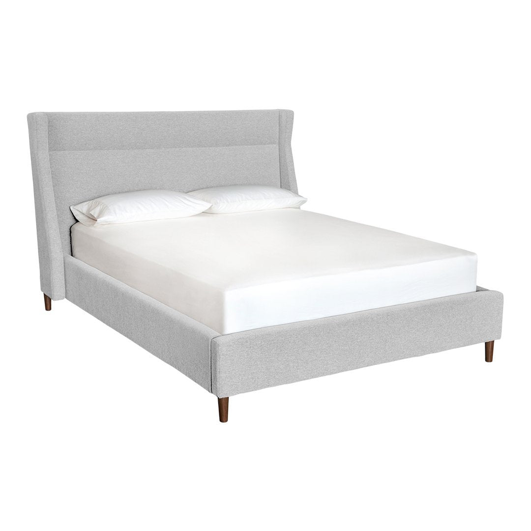 Gus Modern Carmichael Bed Frame - Queen Size Platform Bed with Upholstered Headboard - Stylish and Durable Bedroom Furniture for Modern Homes | Perfect for Master Bedrooms, Guest Rooms, and Apartments