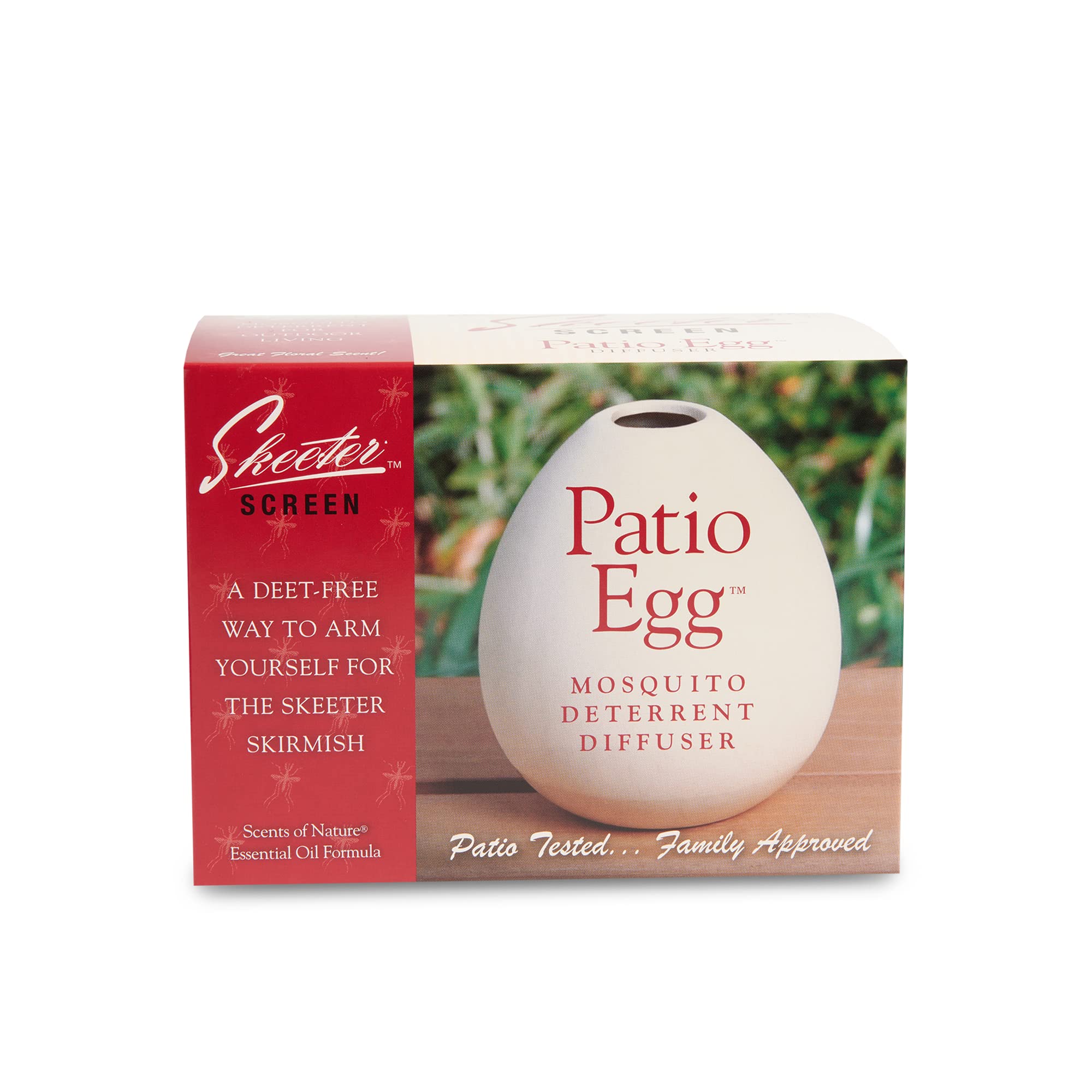 Skeeter Screen 90600 Patio Egg Diffuser - 2 Pack Mosquito Repellent for Outdoor Patio, Deck, Garden & Backyard Use