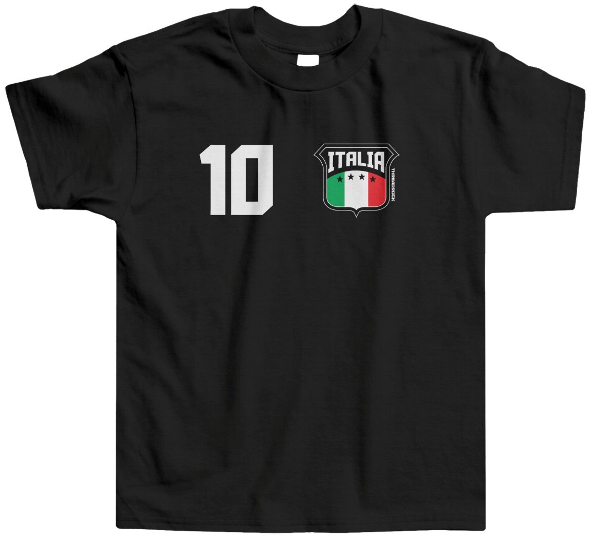 Threadrock Little Boys' Italia Shield & Number Toddler T-Shirt - Comfortable Cotton Tee for Playdates, School & Casual Outings
