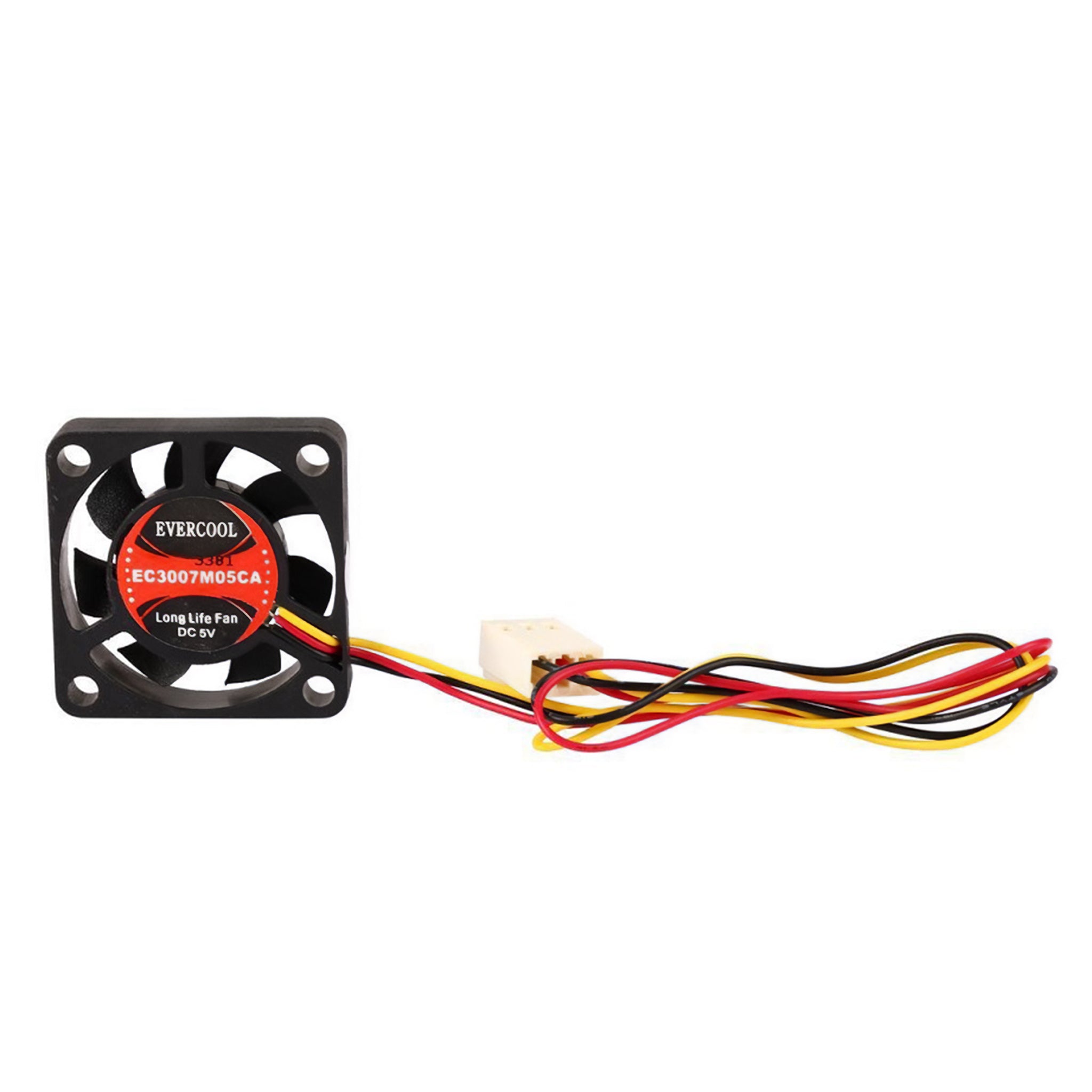 Evercool 30x30x7mm 5V DC Cooling Fan - Medium Speed with 3-Pin Connector for PC Case, Electronics Cooling, and DIY Projects