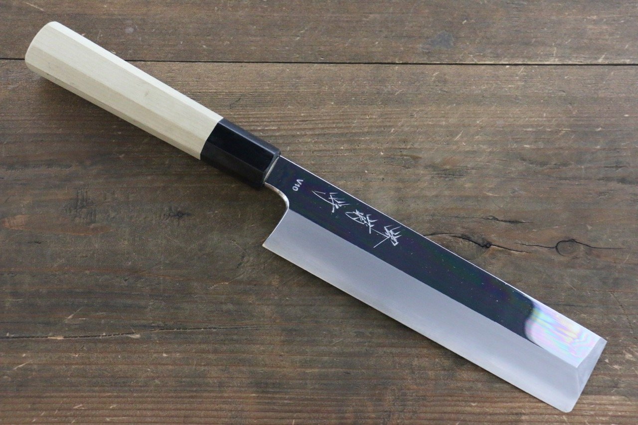 Premium Kikumori VG10 Japanese Usuba Chef Knife 180mm - Mirror Polished Blade for Sushi, Vegetables & Precision Cutting - Professional Kitchen & Home Cooking Essential