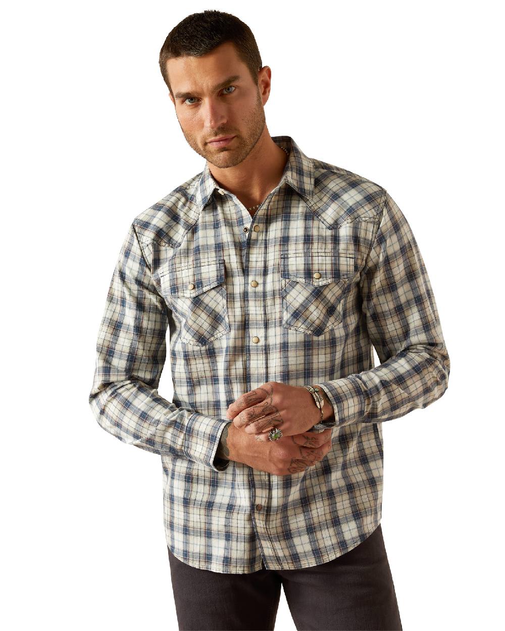 Ariat Men's Hampton Retro Fit Shirt - Classic Western Style Button Down for Cowboy, Ranch & Casual Wear | Perfect for Rodeo, Work & Outdoor Activities