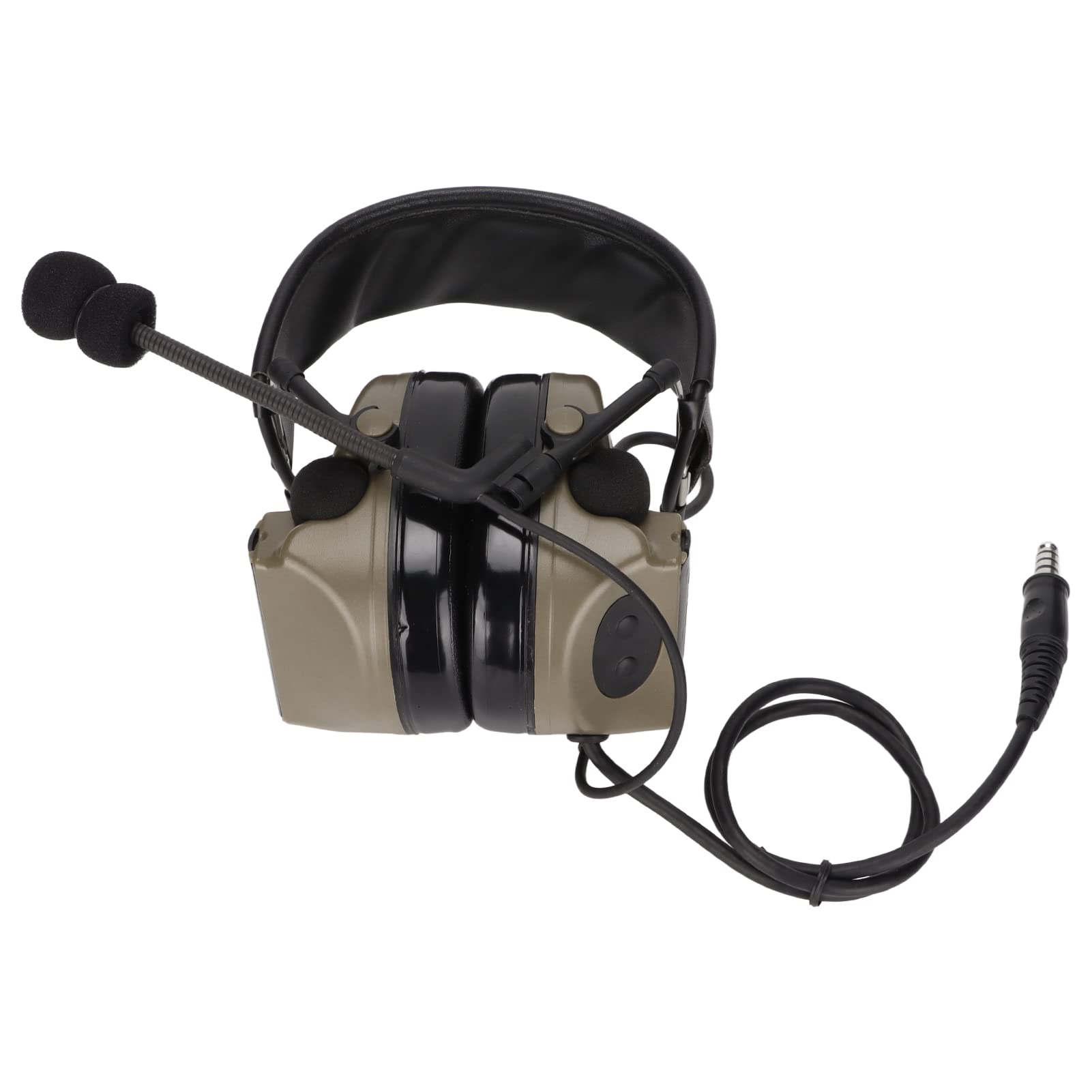Velaurs 7.1mm Military Headset with Detachable Mic - Dustproof Sound Pick Up Headphones for 3.5mm Cellphone (Army Green) - Perfect for Gaming, Call Centers & Outdoor Adventures