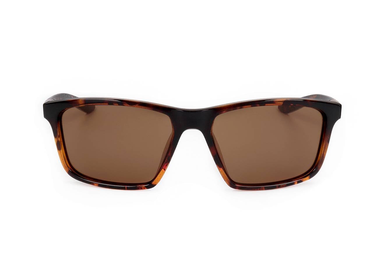 Nike CW4645-220 Valiant Sunglasses - Tortoise Frame with Dark Brown Lenses for Men & Women - UV Protection, Polarized, Lightweight for Running, Driving, Outdoor Sports & Travel