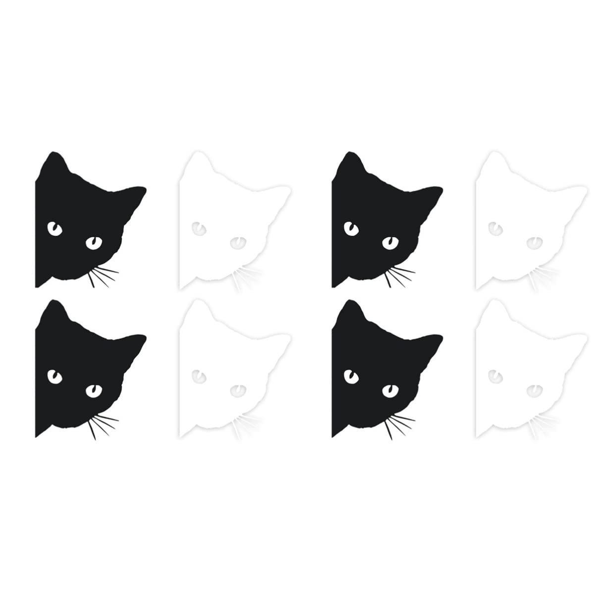 Bestoyard 8-Piece Car Stickers Set - Funny Peeping Cat Decals for Car Windows, Laptops & Water Bottles - Waterproof Vinyl Decoration Accessories for Cars, Laptops, DIY Projects & Gifts
