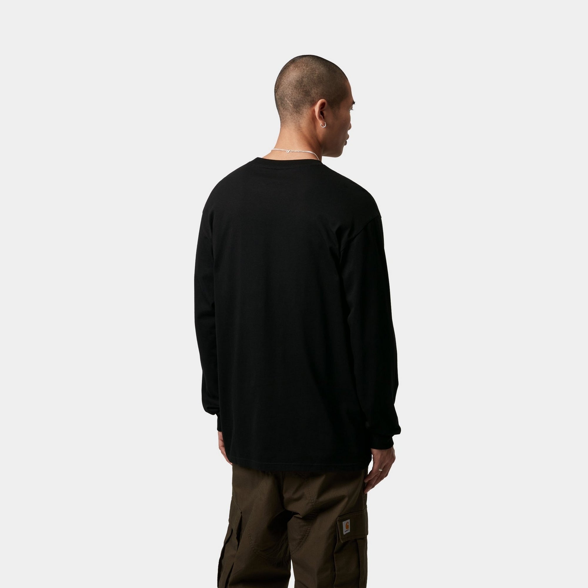 Chase Long Sleeve T-Shirt for Men - Soft Cotton Black Shirt | Casual Wear, Layering & Everyday Comfort