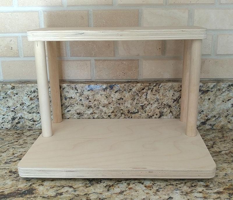 Premium Natural Wood Counter Caddies™ - 12 Straight Shelf Barista Organizer for Coffee Shops & Home Kitchens | Durable & Stylish Storage Solution