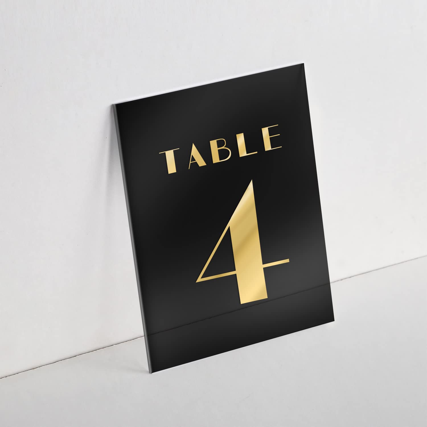 UNIQOOO Blank Tint Black Acrylic Sign with Stand - DIY Table Number Signs, Wedding Place Cards, Party Decorations - 30 Acrylic Signs & 30 Stands - Perfect for Weddings, Birthdays, Restaurants and Events