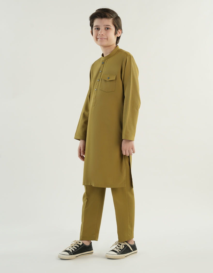 Stylish Blended Green Kurta Trouser by J. Junaid Jamshed - Comfortable Cotton Mix Ethnic Wear for Men - Perfect for Eid, Weddings & Special Occasions