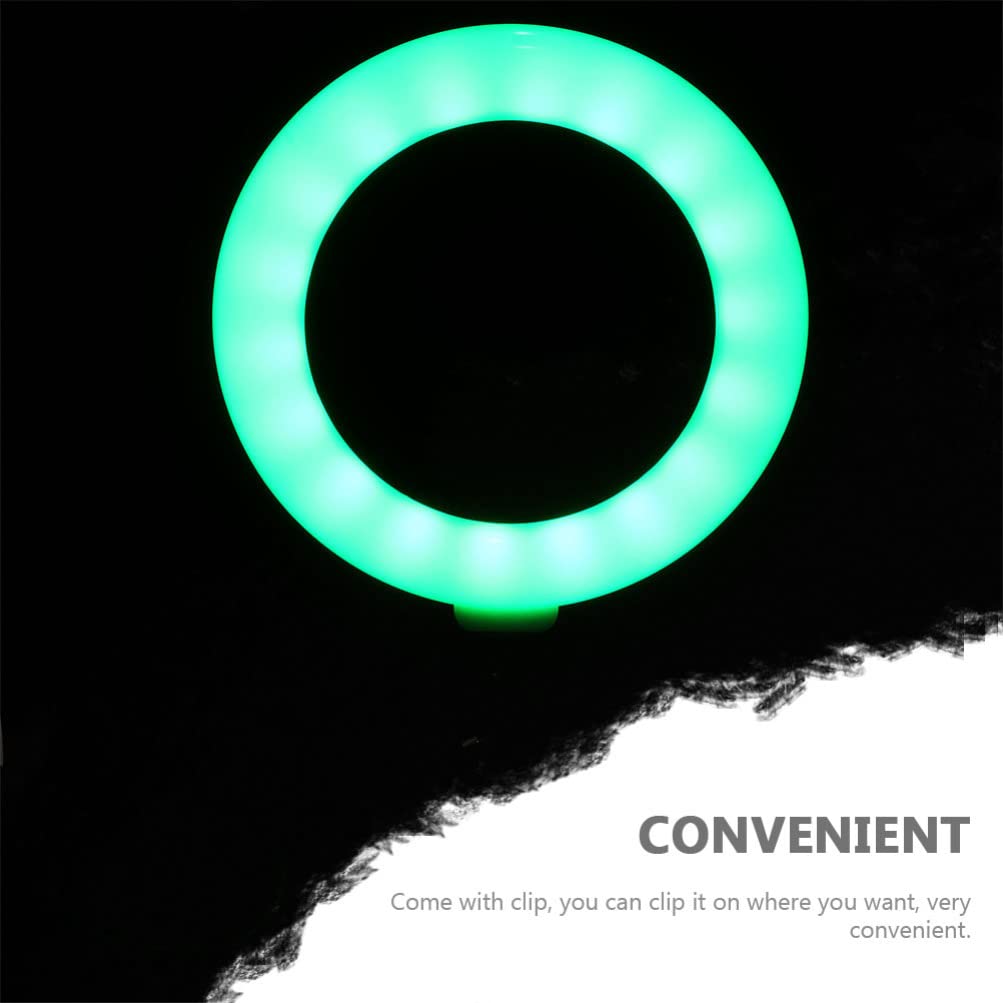 iBasenice Clip-On LED Ring Light with Adjustable Brightness - Perfect for Zoom Meetings, Live Streaming, Makeup & Beauty Videos - Ideal for YouTube, TikTok & Instagram Content Creation