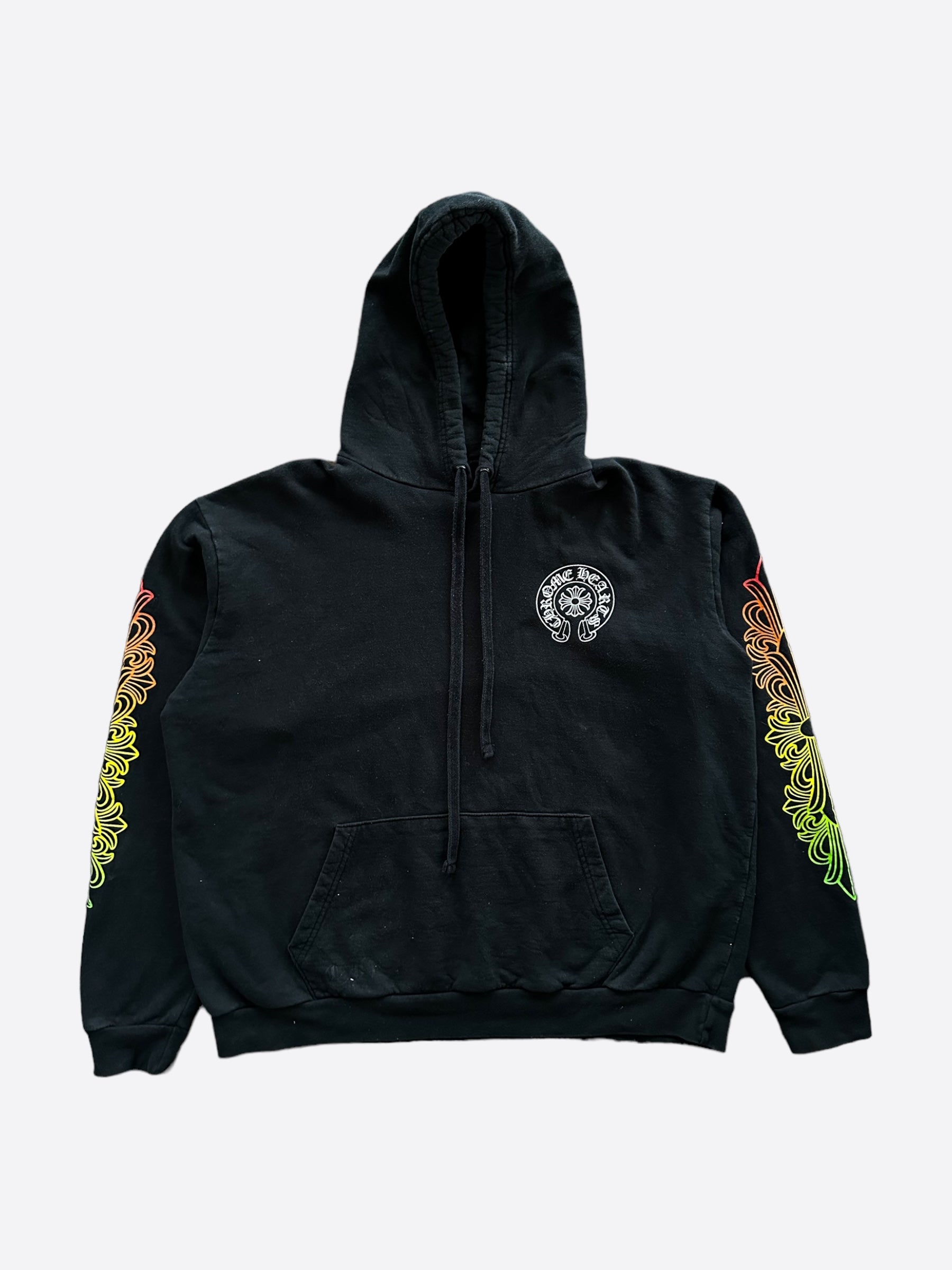 Chrome Hearts Black Gradient Circle Logo Hoodie for Men & Women - Stylish Streetwear Pullover for Casual Outfits & Urban Fashion