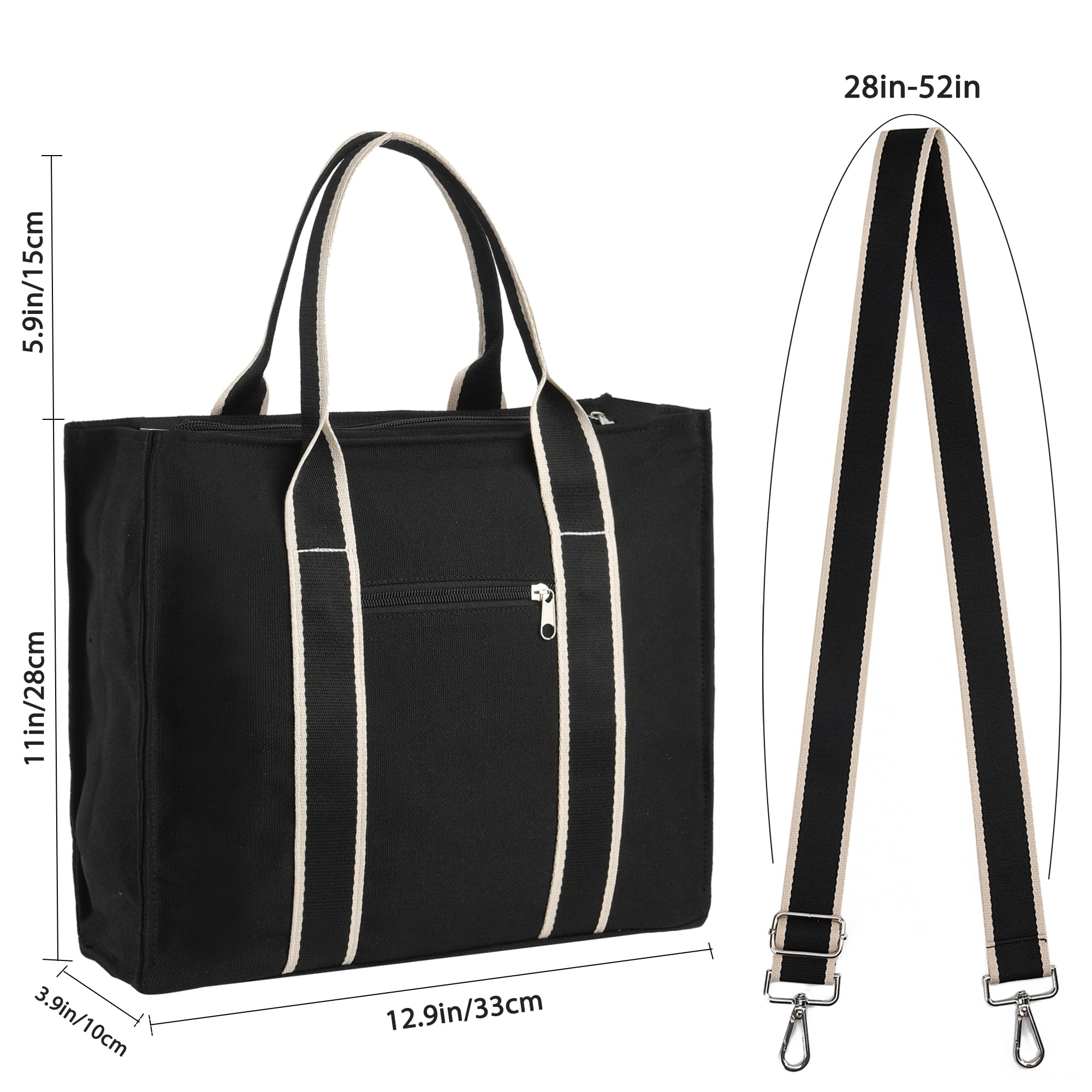 LoZoDo Women's Canvas Crossbody Bag with Pockets - Stylish Everyday Purse for Work, Travel, Shopping & Groceries | Perfect Gift for Her | Durable Tote for Vacation & Daily Use
