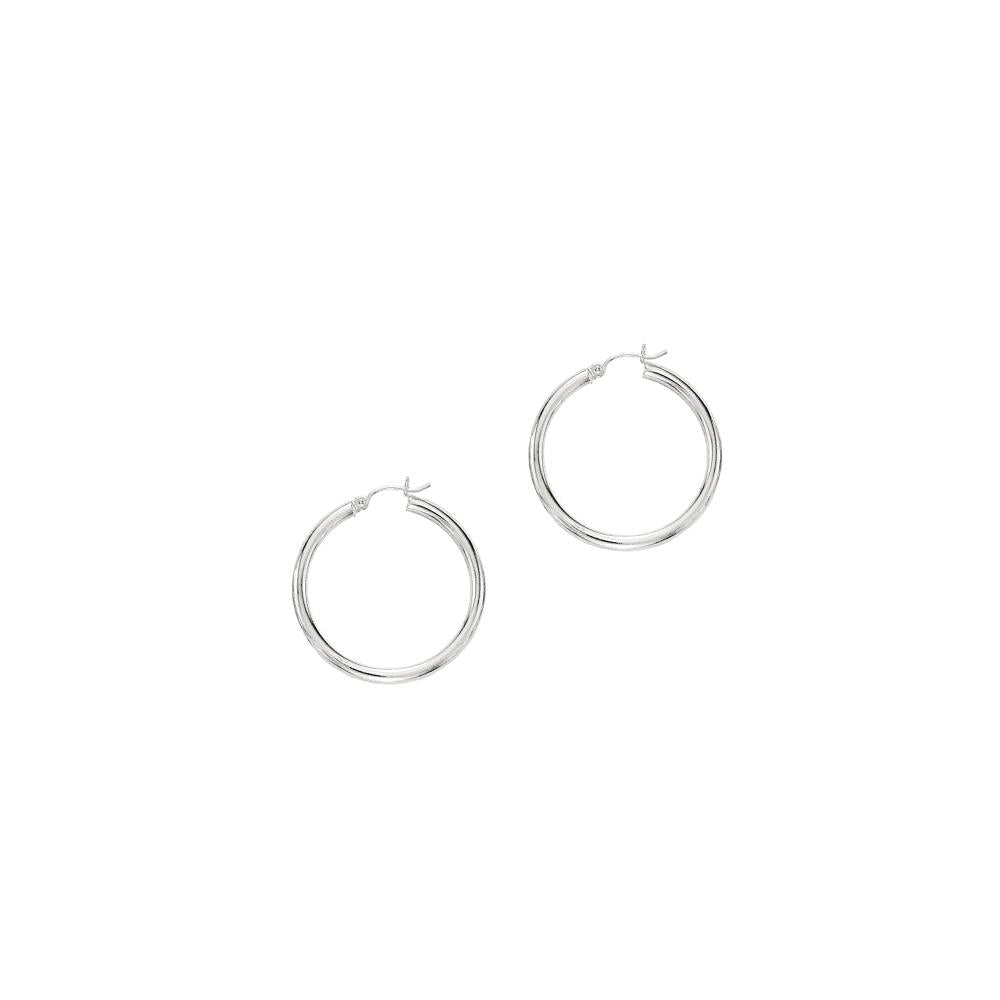10K Gold 2x25mm Hoop Earrings for Women - Classic Small Gold Hoops - Everyday Elegant Jewelry for Work, Date Night & Special Occasions