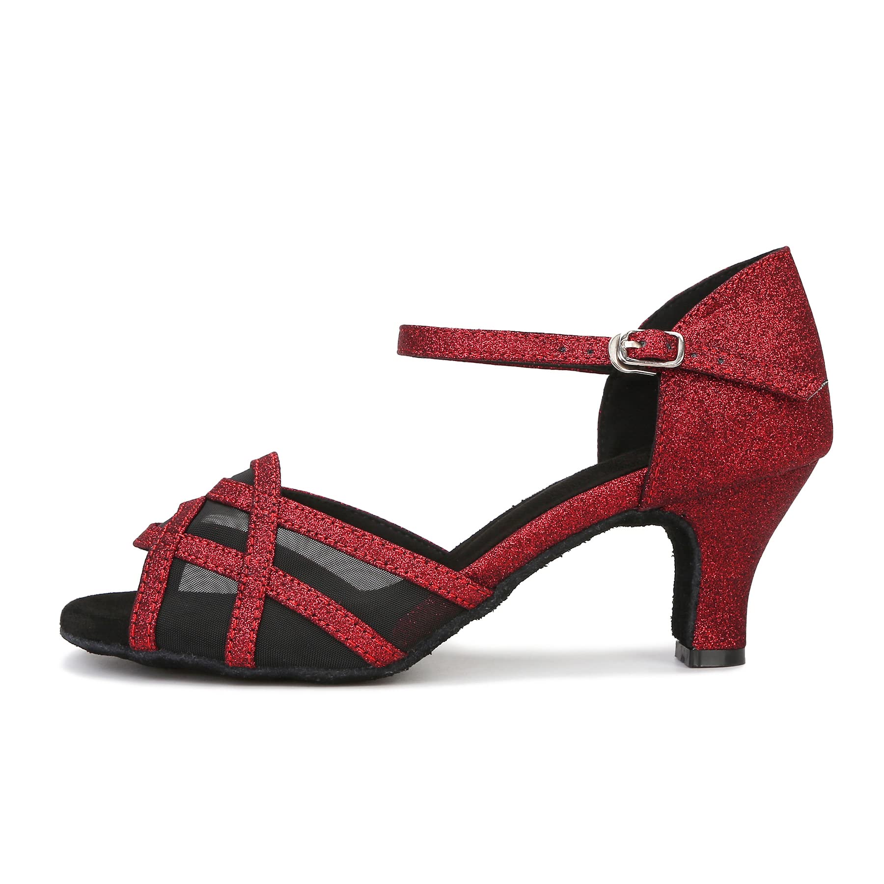 Women's Latin Dance Shoes - Ballroom Salsa Tango Shoes for Women (Red, Size 9.5) - Perfect for Dance Competitions, Performances & Social Dancing