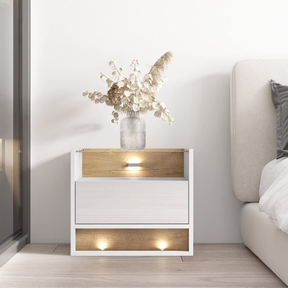 Modern Nightstand with Storage Drawer - 22