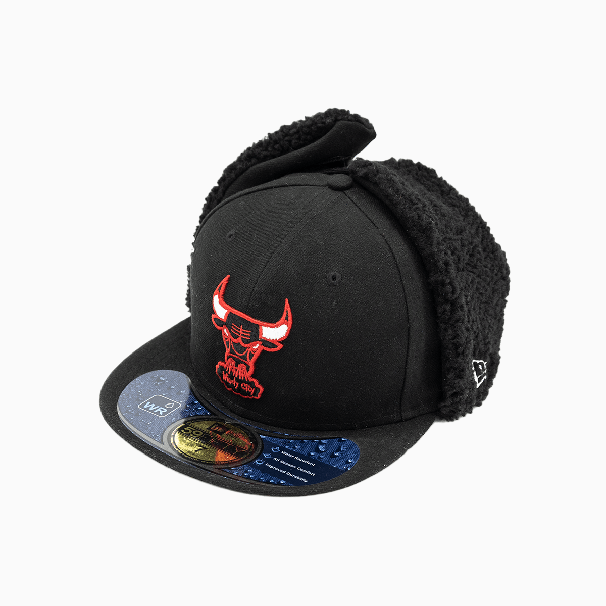 Chicago Bulls NBA Official 59FIFTY Fitted Hat for Men - Adjustable Dog Ear Design for Basketball Fans & Streetwear Style