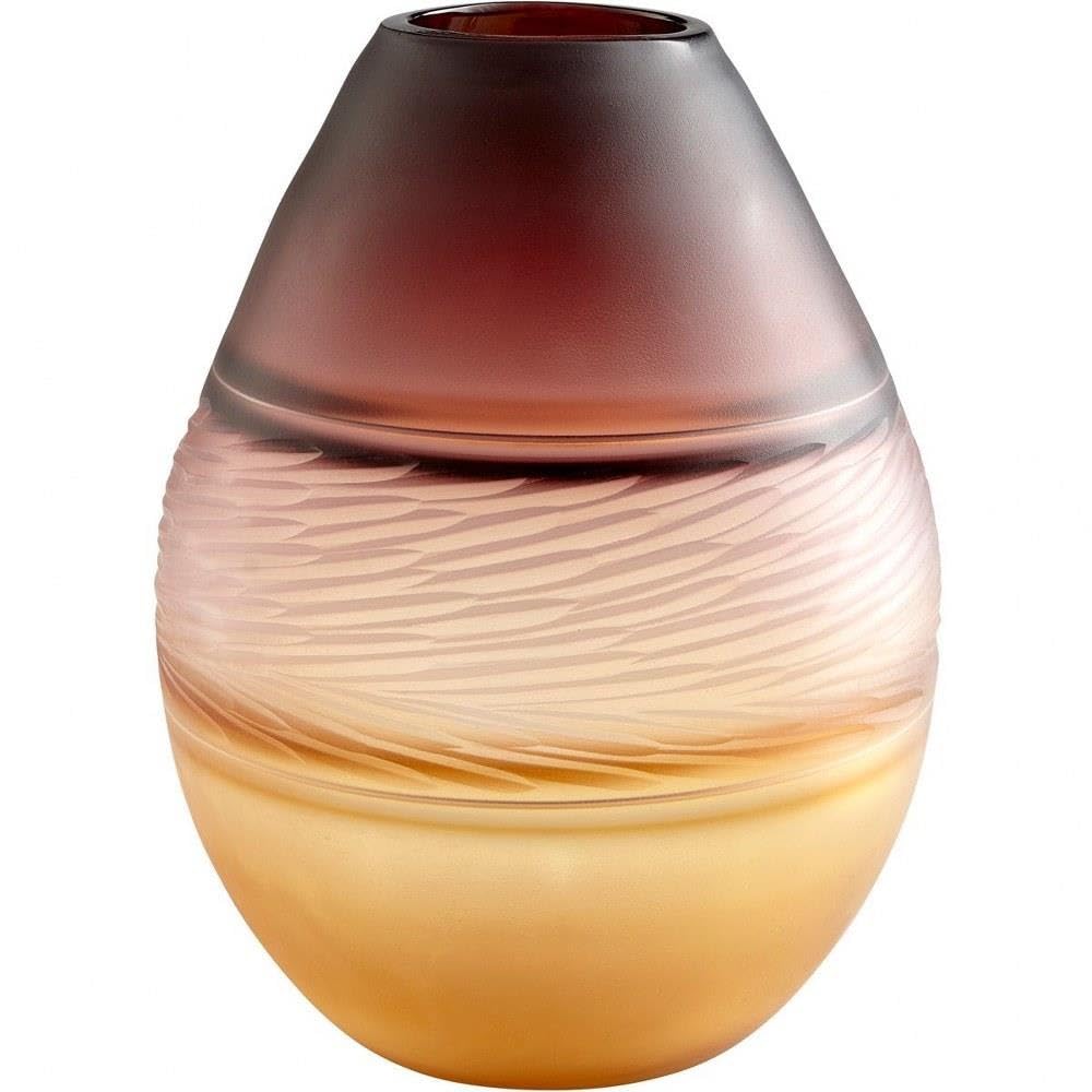 Cyan Design 10483 Gold-Amber Glass Vase & Planter - Elegant Home Decor for Centerpieces, Wedding Decorations, and Living Room Accents