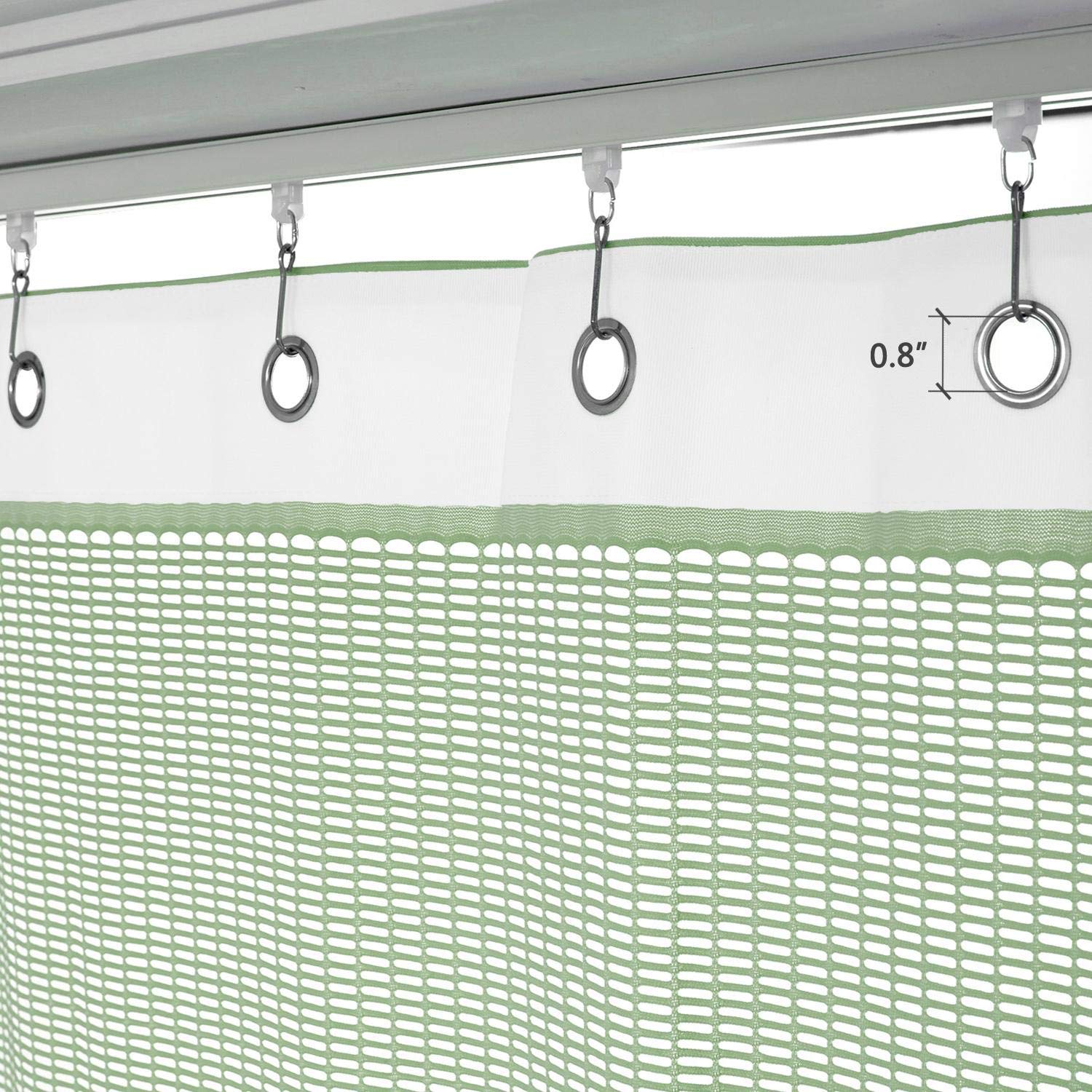 Cololeaf 10ft Wide x 8ft Tall Nickel Grommet Medical Privacy Curtain - Flexible Hospital & Clinic Room Divider for High Ceilings, Olive Color, Customizable - Perfect for Labs, Exam Rooms & Patient Areas