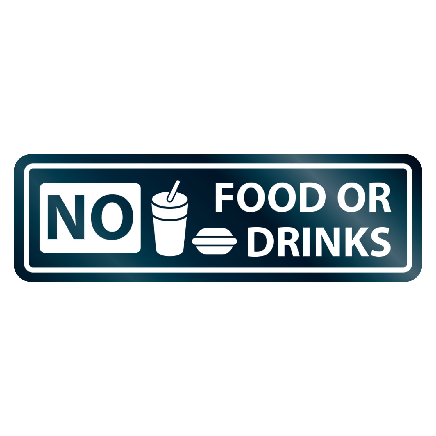 No Food or Drinks Allowed Window Sign - Durable Vinyl Sticker for Restaurants, Offices, and Public Spaces - Perfect for Cafes, Hospitals, and Schools