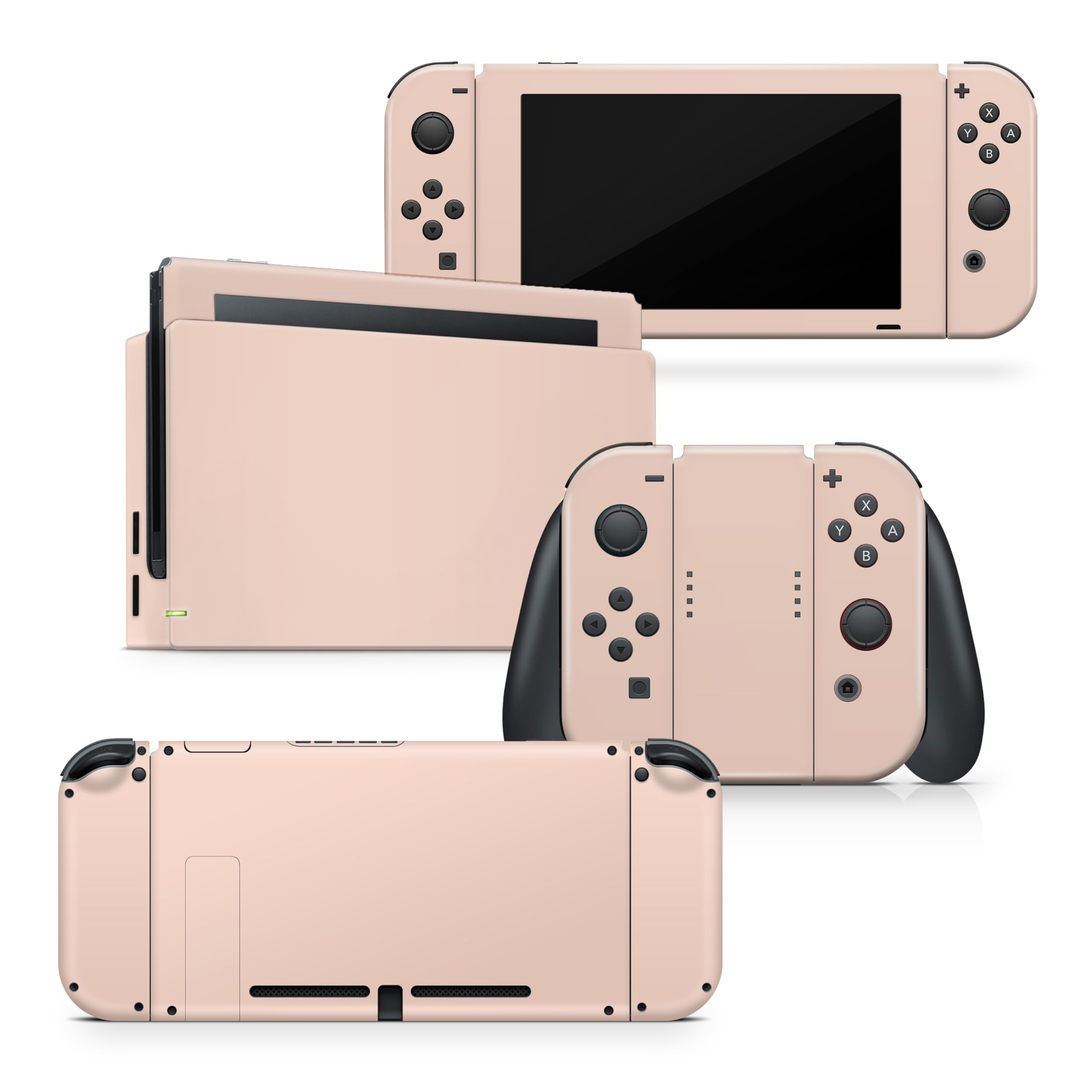 Premium 3M Vinyl Full Wrap Decal Skin for Nintendo Switch - Classic Solid Peach Color, Protective Cover Compatible with All Switch Models | Perfect for Gaming Protection & Customization