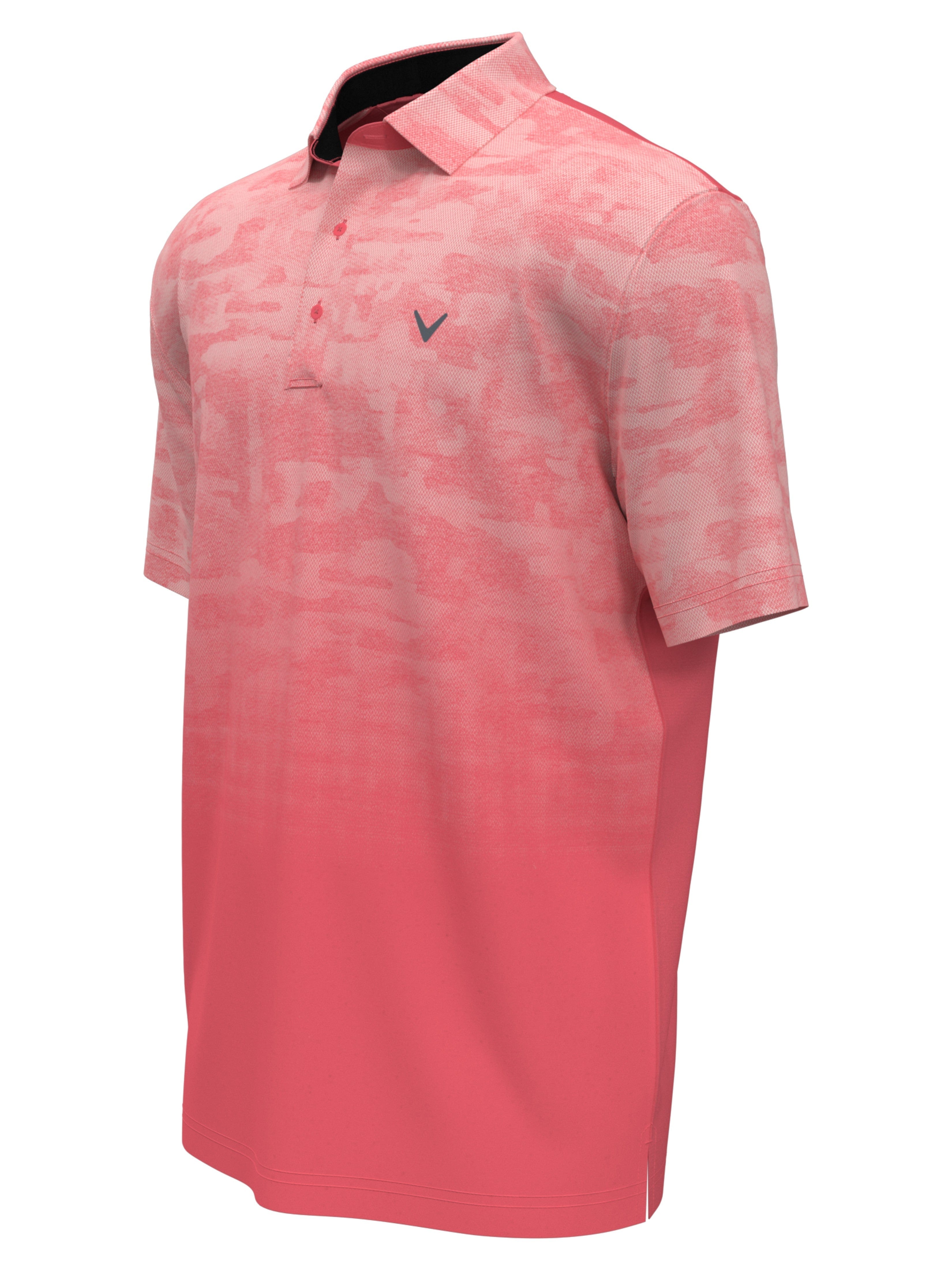 Men's Ombre Camo Print Golf Polo Shirt - Moisture-Wicking Performance Tee for Golf, Casual Wear & Outdoor Activities